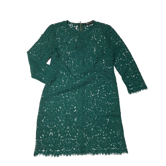 NWOT Dynamite Women’s Teal Green Lace Unlined 3/4 Sleeves Dress Size Small - Picture 6 of 15